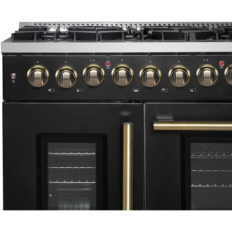 Forno 48-inch Freestanding Dual-Fuel Range with True European Convection Technology FFSGS6356-48BLK IMAGE 3