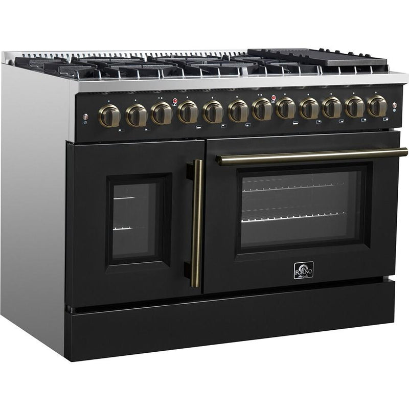  Forno 48-inch Freestanding Dual-Fuel Range with True European Convection Technology FFSGS6356-48BLK IMAGE 5