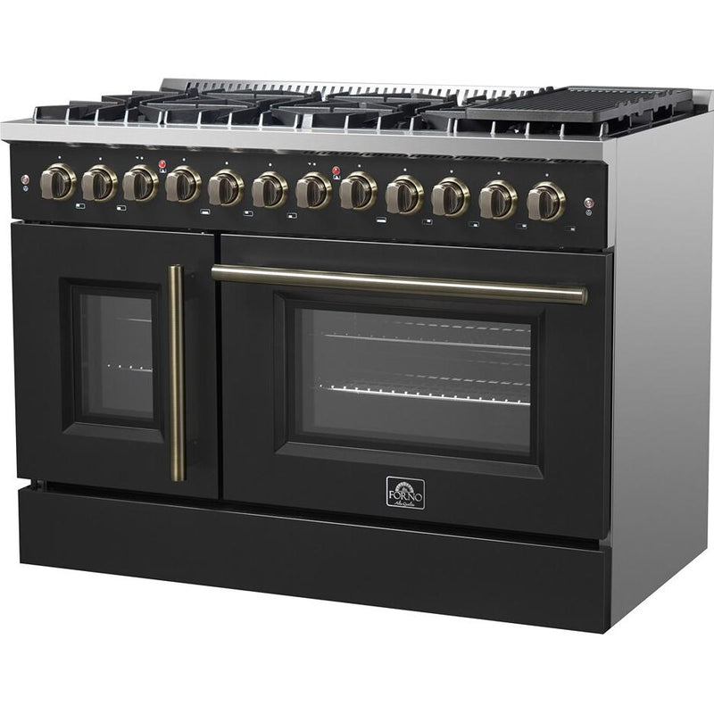  Forno 48-inch Freestanding Dual-Fuel Range with True European Convection Technology FFSGS6356-48BLK IMAGE 7