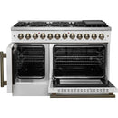  Forno 48-inch Freestanding Dual-Fuel Range with True European Convection Technology FFSGS6356-48WHT IMAGE 2