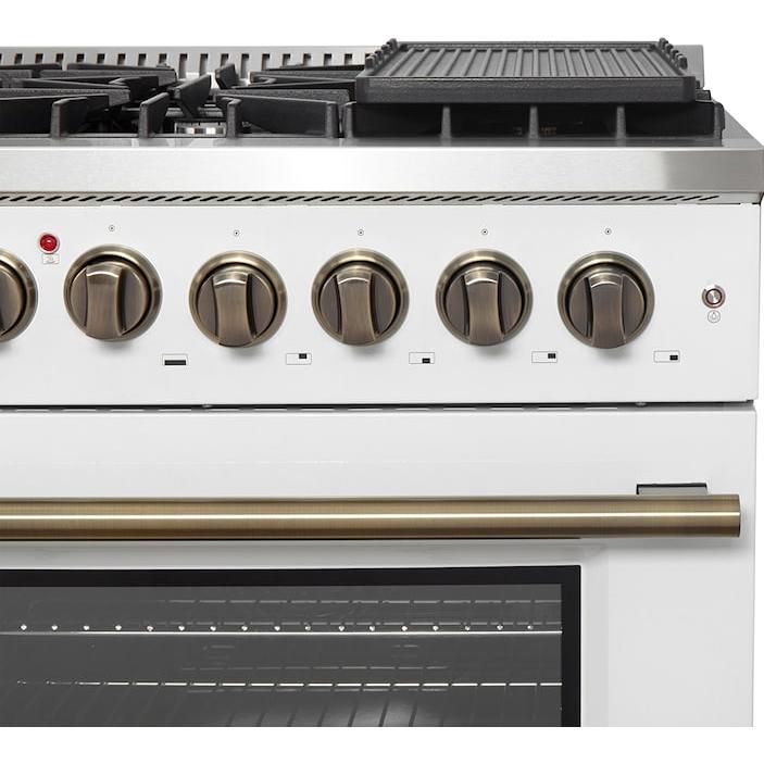  Forno 48-inch Freestanding Dual-Fuel Range with True European Convection Technology FFSGS6356-48WHT IMAGE 4