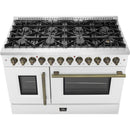  Forno 48-inch Freestanding Dual-Fuel Range with True European Convection Technology FFSGS6356-48WHT IMAGE 5