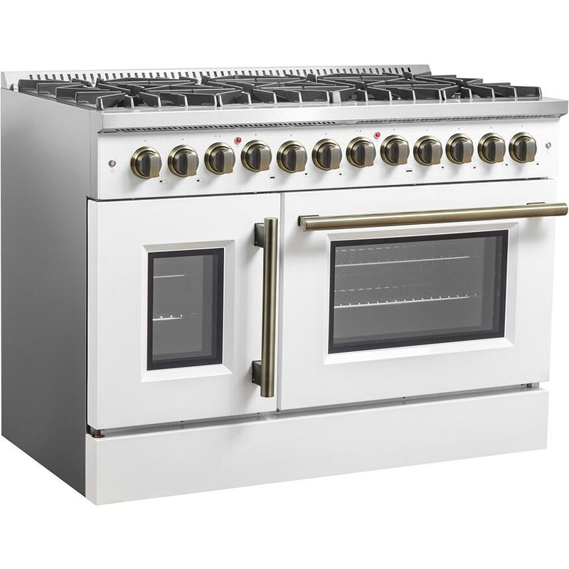  Forno 48-inch Freestanding Dual-Fuel Range with True European Convection Technology FFSGS6356-48WHT IMAGE 6