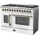  Forno 48-inch Freestanding Dual-Fuel Range with True European Convection Technology FFSGS6356-48WHT IMAGE 8
