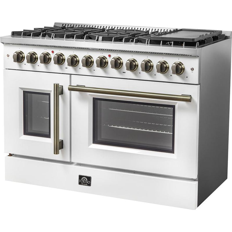  Forno 48-inch Freestanding Dual-Fuel Range with True European Convection Technology FFSGS6356-48WHT IMAGE 8