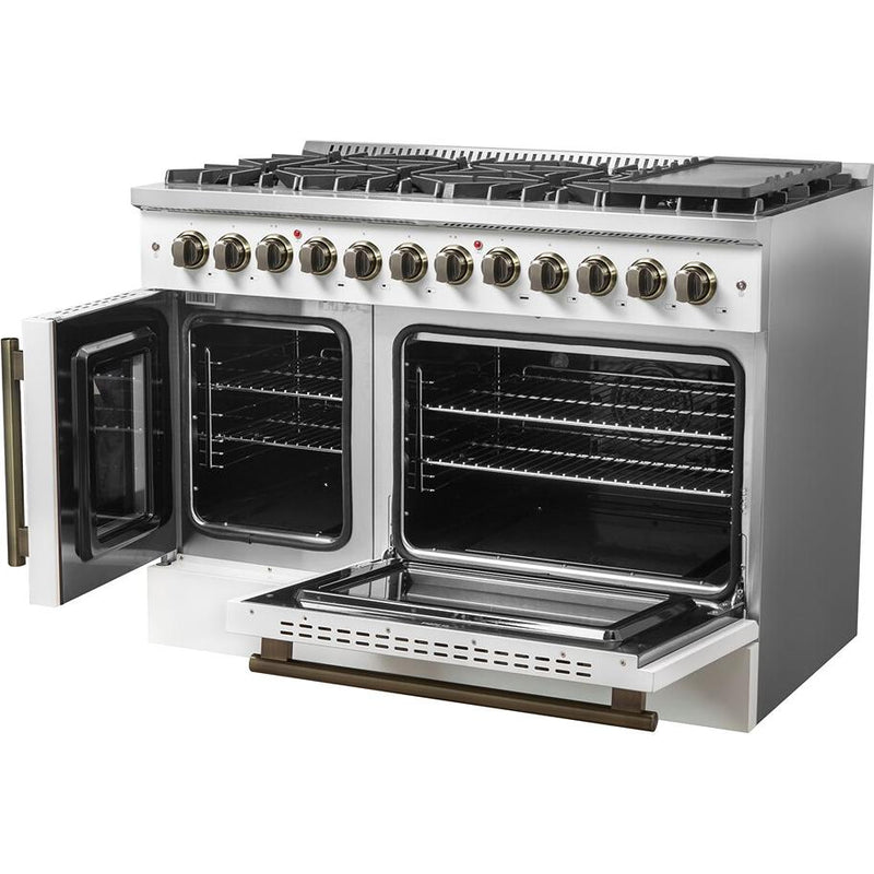  Forno 48-inch Freestanding Dual-Fuel Range with True European Convection Technology FFSGS6356-48WHT IMAGE 9