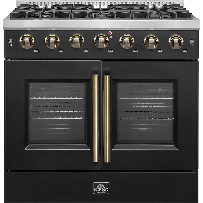  Forno 36-inch Freestanding Gas Range with Convection Technology FFSGS6444-36BLK IMAGE 1
