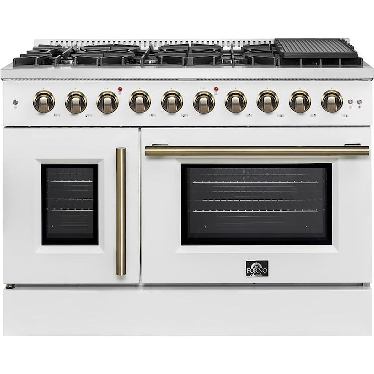  Forno 48-inch Freestanding Gas Range with Convection Technology FFSGS6444-48WHT IMAGE 1