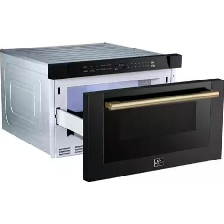  Forno 24-inch, 1.2 cu. ft. Drawer Microwave Oven FMWDR3000-24BLK IMAGE 3