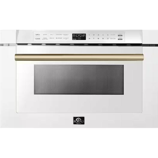  Forno 24-inch, 1.2 cu. ft. Drawer Microwave Oven FMWDR3000-24WHT IMAGE 1