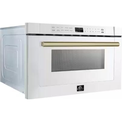  Forno 24-inch, 1.2 cu. ft. Drawer Microwave Oven FMWDR3000-24WHT IMAGE 2