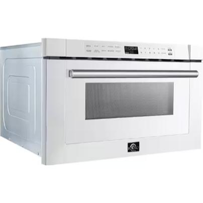  Forno 24-inch, 1.2 cu. ft. Drawer Microwave Oven FMWDR3000-24WHT IMAGE 3