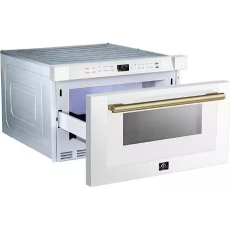  Forno 24-inch, 1.2 cu. ft. Drawer Microwave Oven FMWDR3000-24WHT IMAGE 4