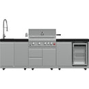  Forno Bulnes Outdoor Kitchen Center with 30-Grill and Beverage Center FODKT2506BLK IMAGE 1