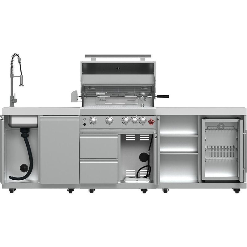  Forno Bulnes Outdoor Kitchen Center with 30-Grill and Beverage Center FODKT2506WHT IMAGE 2