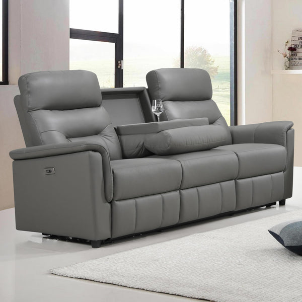 IFDC Power Reclining Leather Match Sofa IF 8141 - S IMAGE 1