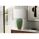 Monarch I 9946 29"H Table Lamp - Green Ceramic / Ivory Shade IMAGE 2