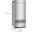  KitchenAid 36-inch, 20.8 cu. ft. Built-in Bottom Freezer Refrigerator KBBL336SPS IMAGE 12