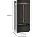  KitchenAid 36-inch, 20.8 cu. ft. Built-in French 3-Door Refrigerator KBFN536SBE IMAGE 18