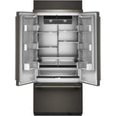  KitchenAid 36-inch, 20.8 cu. ft. Built-in French 3-Door Refrigerator KBFN536SBE IMAGE 2