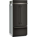  KitchenAid 36-inch, 20.8 cu. ft. Built-in French 3-Door Refrigerator KBFN536SBE IMAGE 7