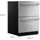  KitchenAid 24-inch, 4.4 cu. ft. Double Drawer Refrigerator KURT524SSB IMAGE 6