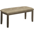  Monarch I 1379 44"L Bench - Grey/Brown Fabric Seat IMAGE 1