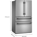  KitchenAid 36-inch, 30 cu. ft. French Door Refrigerator with Interior Water Dispenser and Ice Maker KRMF336SPS IMAGE 10