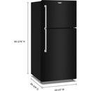  Maytag 30-inch, 19 cu. ft. Freestanding Top Freezer Refrigerator with EvenAir™ Cooling Tower MRTX5119SB IMAGE 6