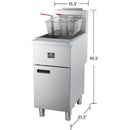  Forno 50 lb Gas Commercial Deep Fryer - Liquid Propane FCMGF0030 IMAGE 3