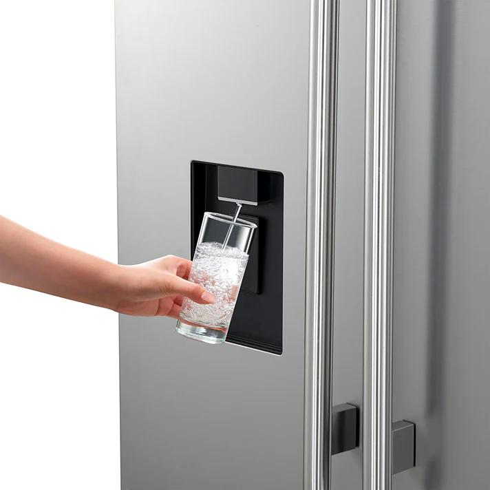  Forno 36-inch, 22.4 cu. ft. Freestanding French 3-Door Refrigerator with External Water Dispenser FFFFD1866-36SB IMAGE 10