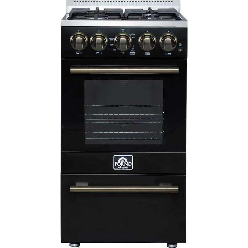  Forno Lamazze 20" Freestanding Gas Range FFSGS6265-20BLK IMAGE 1
