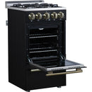 Forno Lamazze 20" Freestanding Gas Range FFSGS6265-20BLK IMAGE 4