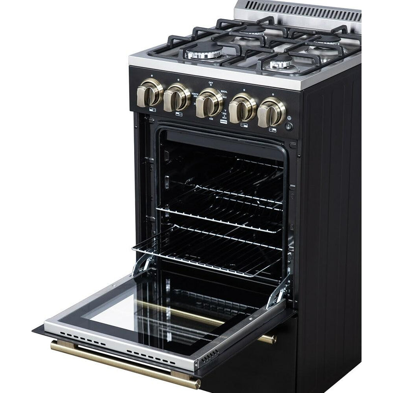  Forno Lamazze 20" Freestanding Gas Range FFSGS6265-20BLK IMAGE 5