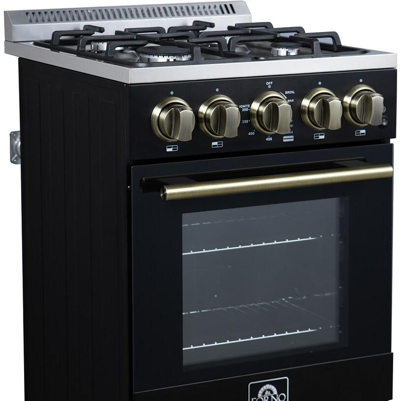  Forno Lamazze 20" Freestanding Gas Range FFSGS6265-20BLK IMAGE 7