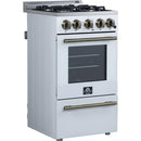  Forno Lamazze 20" Freestanding Gas Range FFSGS6265-20WHT IMAGE 10