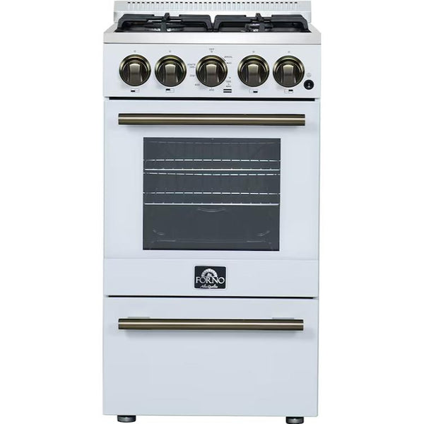  Forno Lamazze 20" Freestanding Gas Range FFSGS6265-20WHT IMAGE 1