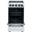  Forno Lamazze 20" Freestanding Gas Range FFSGS6265-20WHT IMAGE 4