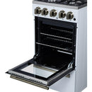  Forno Lamazze 20" Freestanding Gas Range FFSGS6265-20WHT IMAGE 6