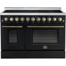  Forno 84-inch Freestanding Electric Range with True European Convection Technology FFSEL6011-48BLK IMAGE 1