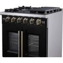  Forno 30-inch Capriasca Freestanding Gas Range with French Door FFSGS6460-30BLK IMAGE 8