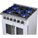  Forno 30-inch Capriasca Freestanding Gas Range with French Door FFSGS6460-30WHT IMAGE 13