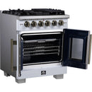  Forno 30-inch Capriasca Freestanding Gas Range with French Door FFSGS6460-30WHT IMAGE 4