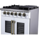 Forno 30-inch Capriasca Freestanding Gas Range with French Door FFSGS6460-30WHT IMAGE 9