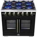  Forno 36-inch Freestanding Gas Range with 6 Burners and French Door FFSGS6460-36BLK IMAGE 11