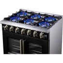  Forno 36-inch Freestanding Gas Range with 6 Burners and French Door FFSGS6460-36BLK IMAGE 13
