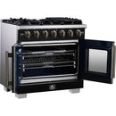  Forno 36-inch Freestanding Gas Range with 6 Burners and French Door FFSGS6460-36BLK IMAGE 4