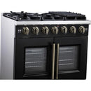  Forno 36-inch Freestanding Gas Range with 6 Burners and French Door FFSGS6460-36BLK IMAGE 5