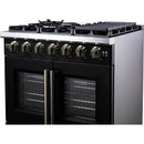  Forno 36-inch Freestanding Gas Range with 6 Burners and French Door FFSGS6460-36BLK IMAGE 9