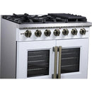  Forno 36-inch Freestanding Gas Range with 6 Burners and French Door FFSGS6460-36WHT IMAGE 6
